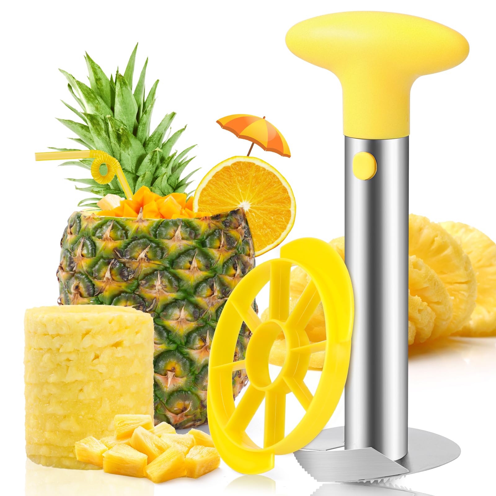 Wholesale gogosourcing Premium Pineapple Corer and Slicer Tool - Pineapple Cutter with Sharp Serrated Tips with DDP shipping and customization