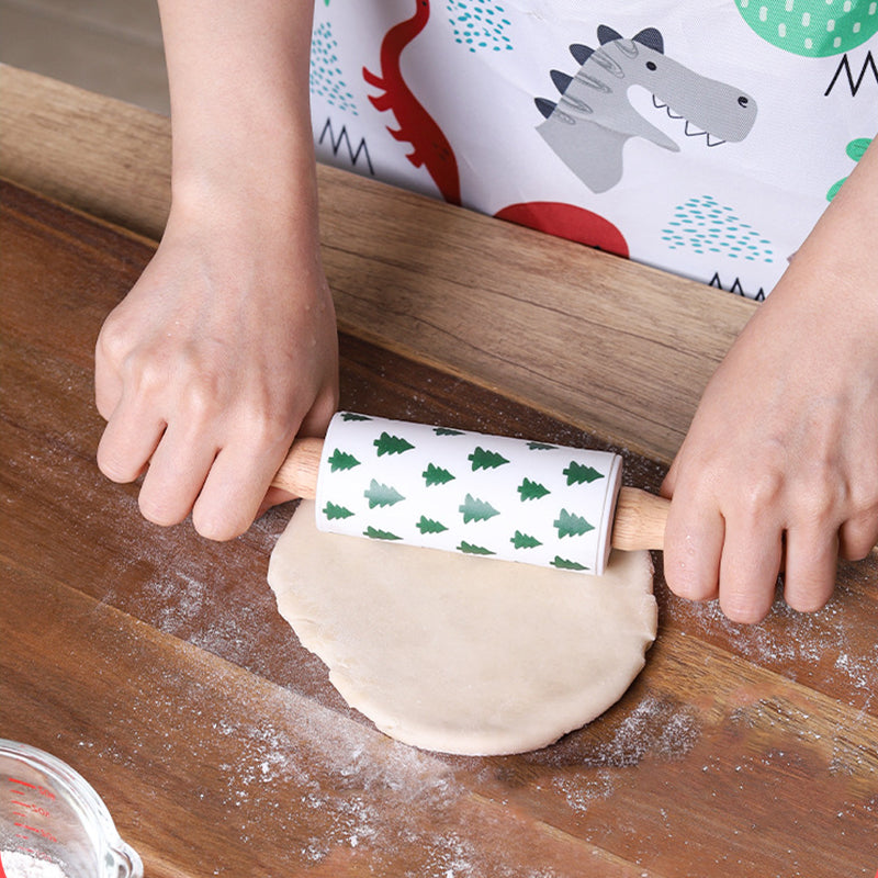 3-Piece Set - Rolling Pin, Scraper, and Egg Beater Christmas Holiday Series